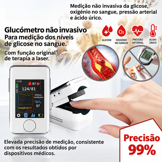Medidor de Glicose no Sangue Não Invasivo+ Tensiómetro Eletrónico