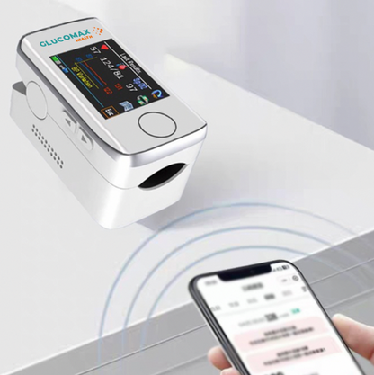 Medidor de glicose GLUCOMAX no sangue multifuncional + Tensiómetro eletrónico (PRESENTE EXCLUSIVO)