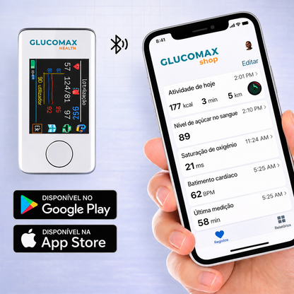 Medidor de Glicose Multifuncional Glucomax Não Invasivo