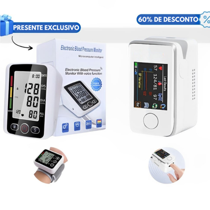 Medidor de Glicose no Sangue Não Invasivo+ Tensiómetro Eletrónico